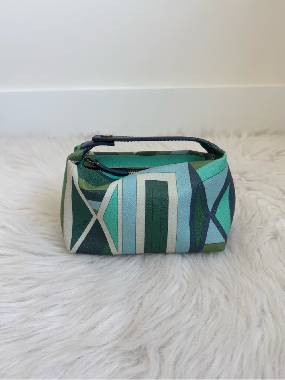 Authentic green leather Emilio Pucci mini pouch bag - Picture 3 of 9